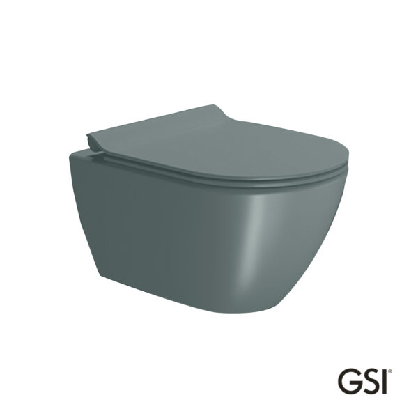 Λεκάνη Κρεμαστή Pura/50 Swirlflush με κάλυμμα MS86SC Super Slim Soft Close, GSI Agave