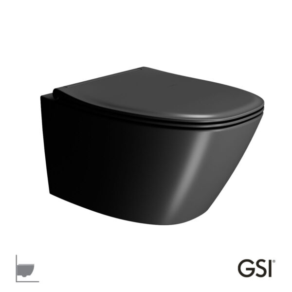 Λεκάνη Κρεμαστή MODO+/54 Swirlflush με κάλυμμα Slim Soft Close MS84C, GSI Ardesia